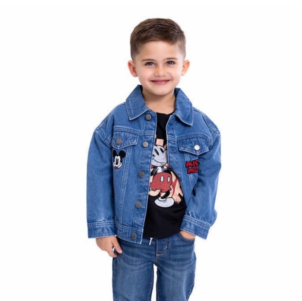 DISNEY JUNIOR MICKEY DENIM JACKET T- SHIIRT 2 PC SET